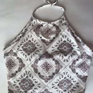 Boho halter crop top